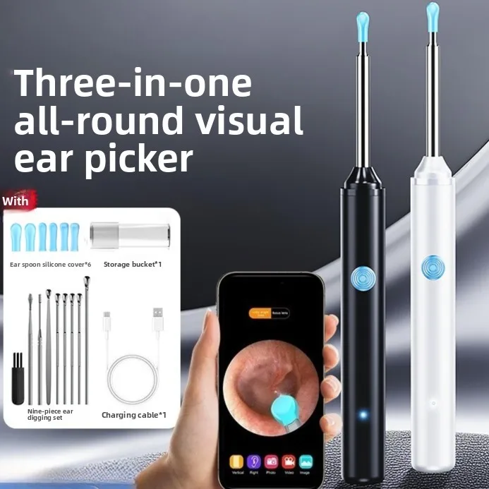 【HOT SALE】Visual Ear Wax Cleaner with Camera Safe Earwax Removal Endoscope with Camera Luminous Otoscope Ear Cleaning Tools