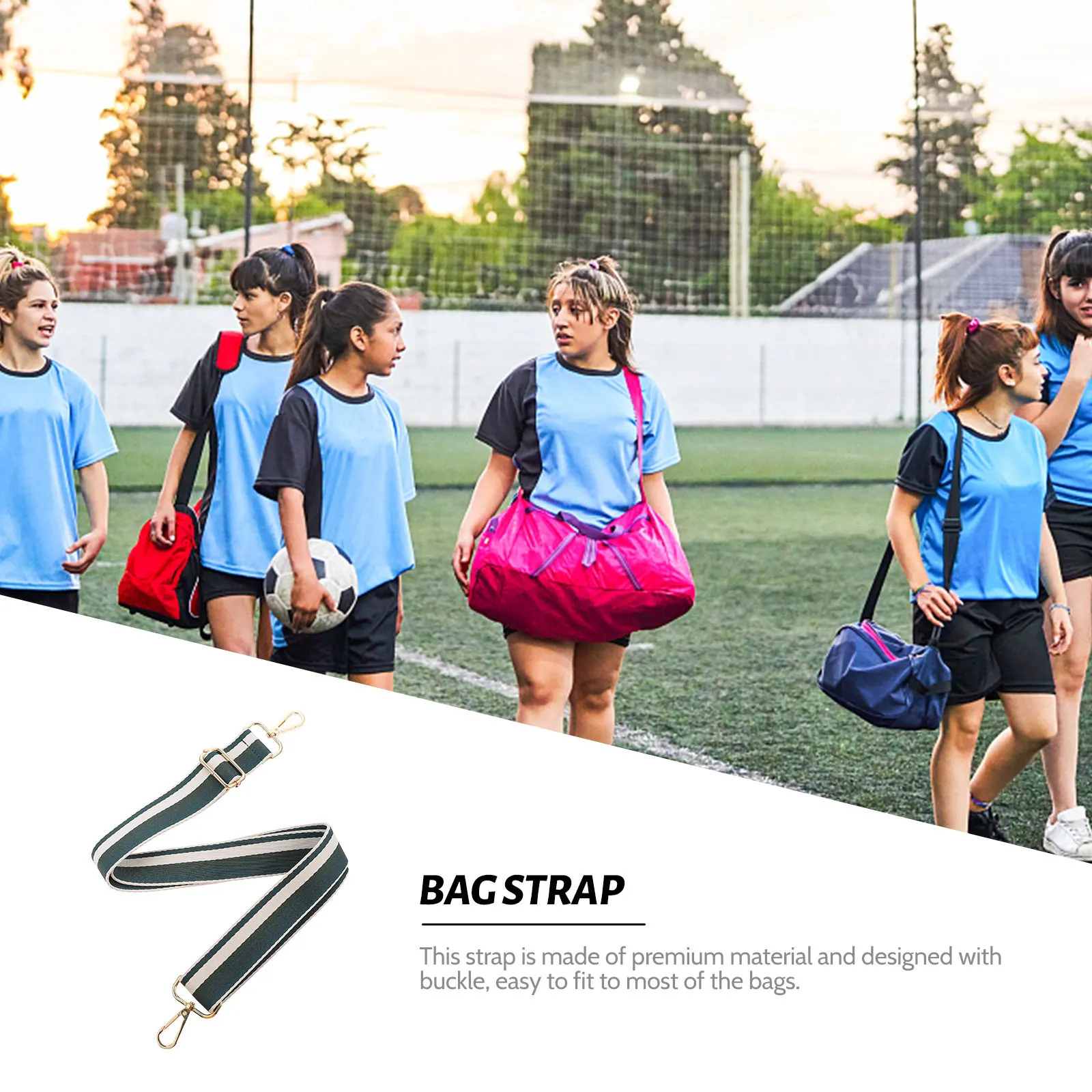 

Color-Contrast Bag Strap Replacement Adjustable Shoulder Belt for Crossbody Handbag Messenger Bag Premium DIY Accessory