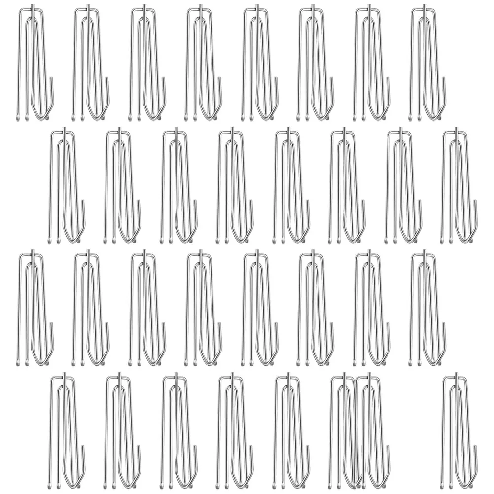 

30pcs Curtain Hook Set Stainless Steel 4 Prong Pleater Hooks for Window Drapes Pleated Curtains Easy Replacement
