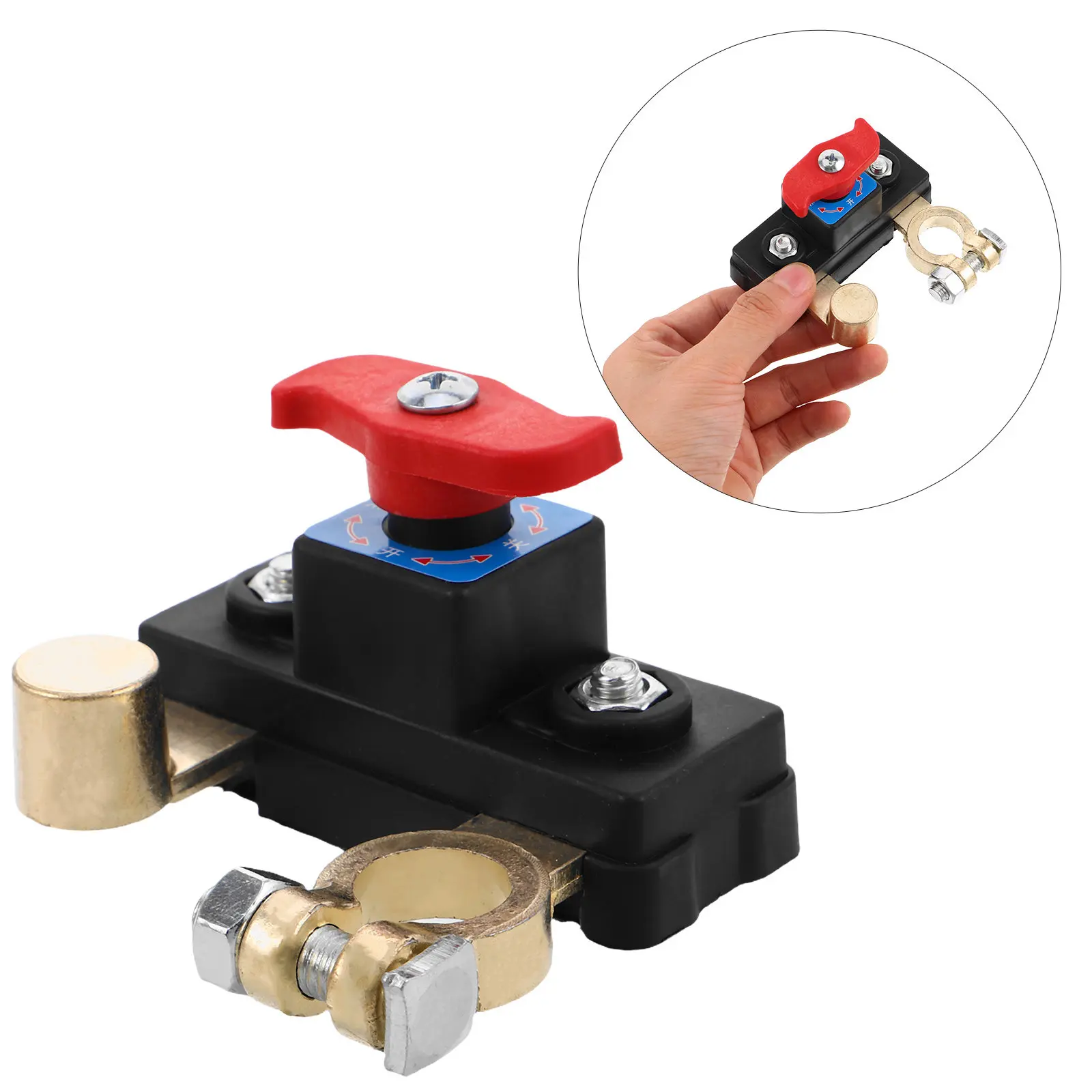 

2Pcs Automotive Switch Reliable Cut Off Terminal for Car Rv Truck Boat Anti-Leakage Disconnect Isolator