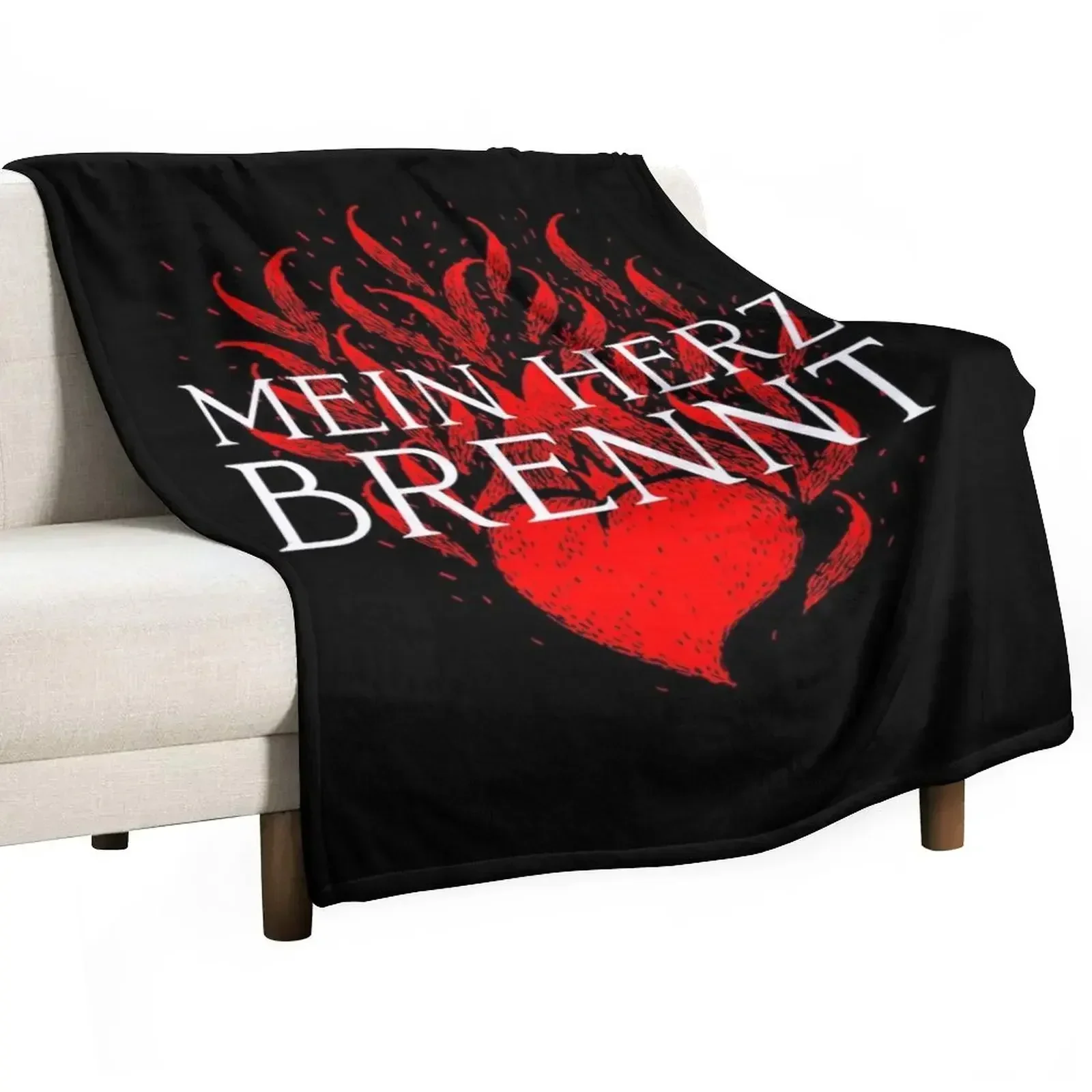 

Mein Herz Brennt Throw Blanket Sofa Plush Blankets