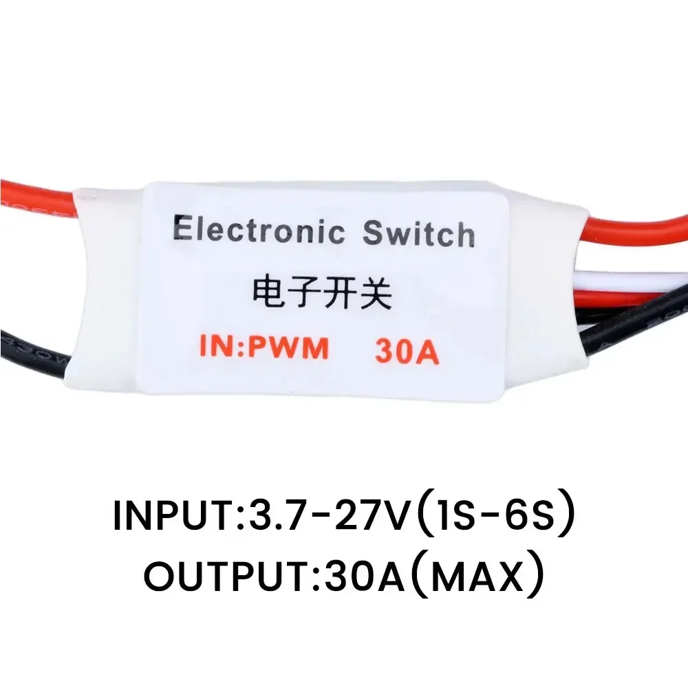 30A Elektronische schakelaar Vermogen 3,7 V-27 V Afstandsbediening Luchtvaartmodel Pompschakelaar Ontvanger