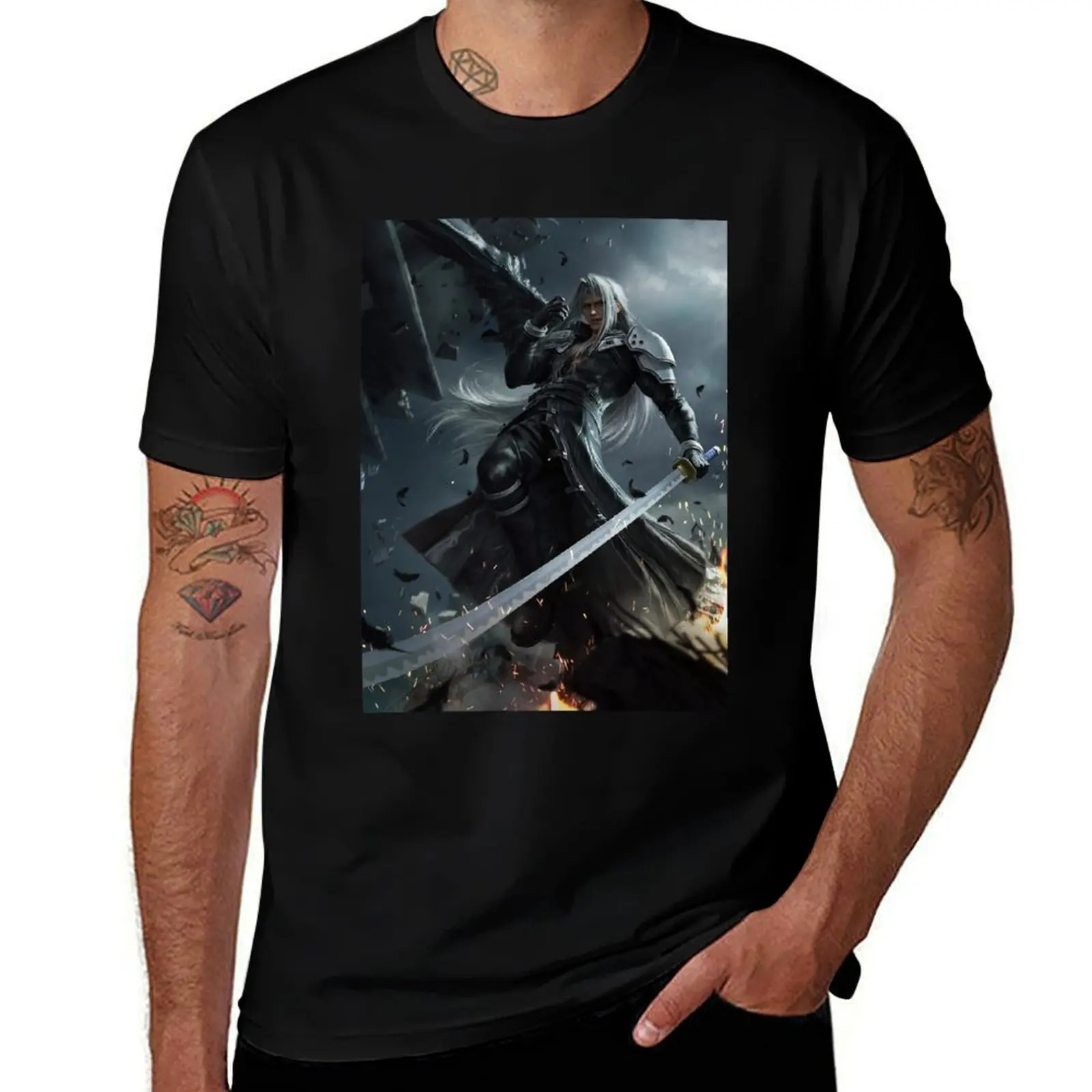 

t for casual shirts T-Shirt shirt man shirt man t designer t men Sephiroth cotton man Angel Fallen