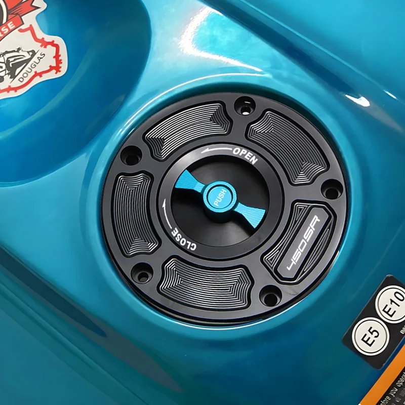 CNC Fuel Gas Tank Cap Cover Aluminum Keyless Motorcycle Accessories For CF MOTO 450SR 450 SR 450SS 2022 2023 2024 2025