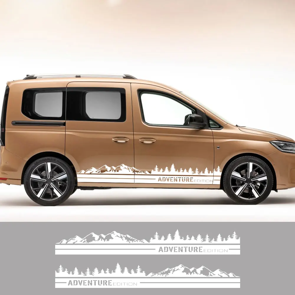 2PCS Car Stickers For Volkswagen VW Caddy MK1 MK2 MK3 MK4 2 3 4 Maxi Kombi Camper Van Graphics Vinyl Decals Tuning Accessories view 2