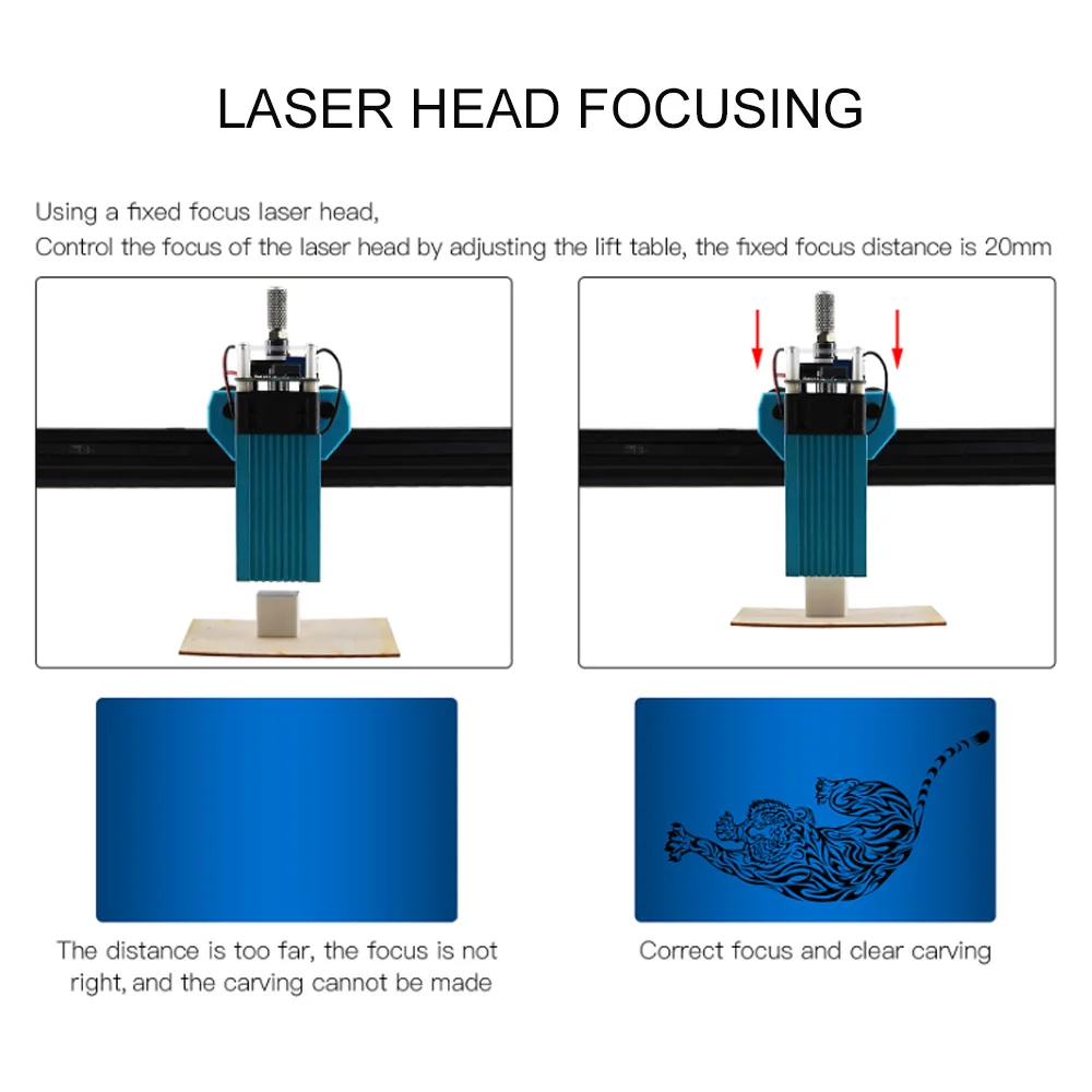 40W Laser Module LD+FAC 5.5W Laser Fast Cut Engraver with Focus Block Slide Module Printer Cutter For Metal Stainless Steel