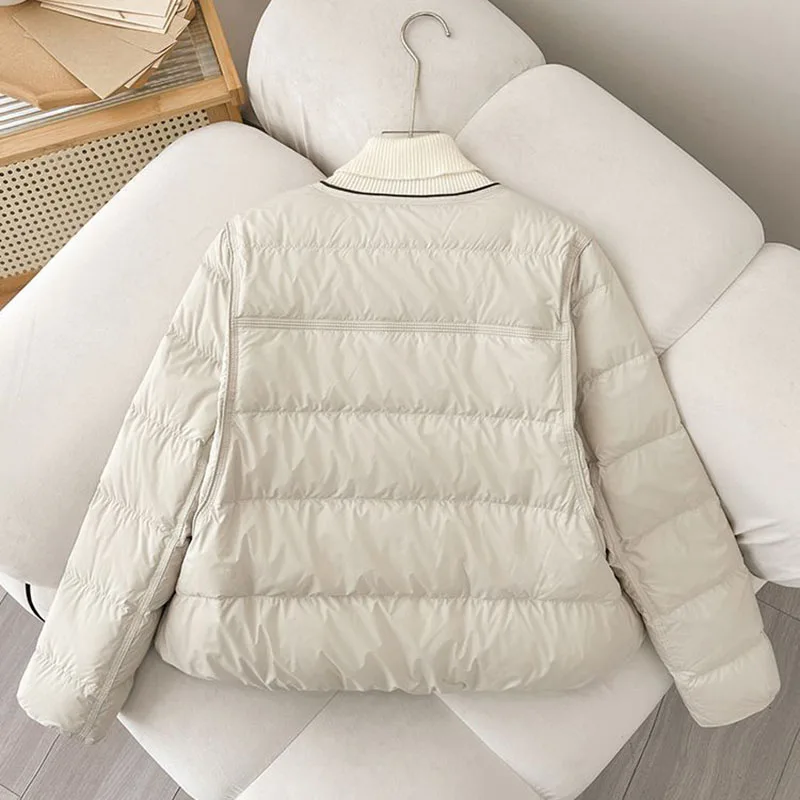 

Модная легкая короткая пуховая хлопковая куртка для женщин, осень-зима, новое теплое пальто с хлопковой подкладкой и длинными рукавами, женский повседневный женский топ