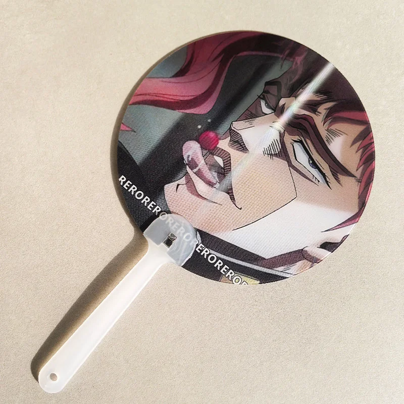 Anime JOJO Kakyoin Noriaki Kirschblüten-Cosplay-Fächer, Unisex Lentikular-Fächer mit beweglicher Hand, Kreatives Accessoire für Cosplay-Partys und Alltag – Detail 1