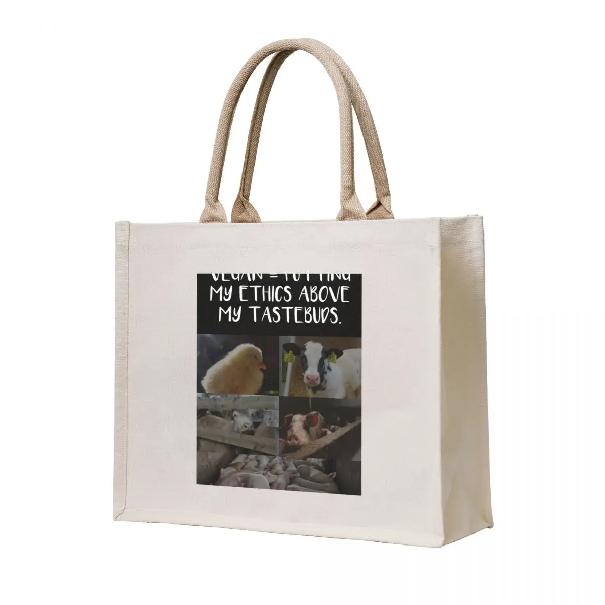 

Vegan = putting my ethics above my tastebuds Tote Bag women bag Candy bags shopper bag women canvas