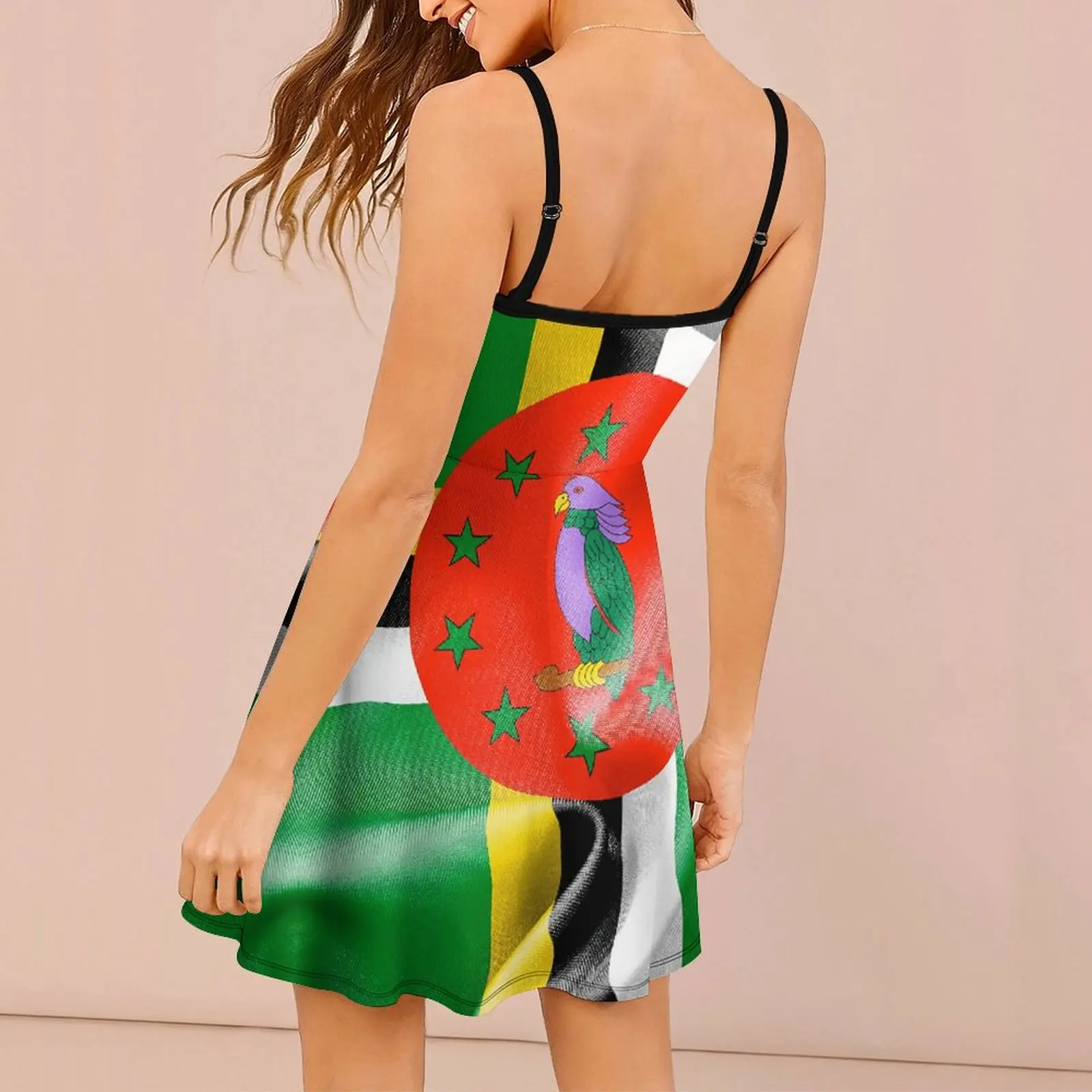 Dominica Flag Women's Sling Dress Funny The Dress Graphic Cool Exotic Woman's Clothing  Parties