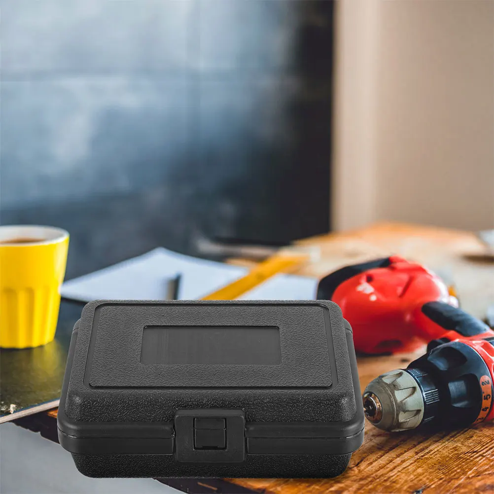 

2Pcs Portable Waterproof Tool Storage Box Black Plastic Hard Carrying Case Protective Equipment Organizer for Mechanics