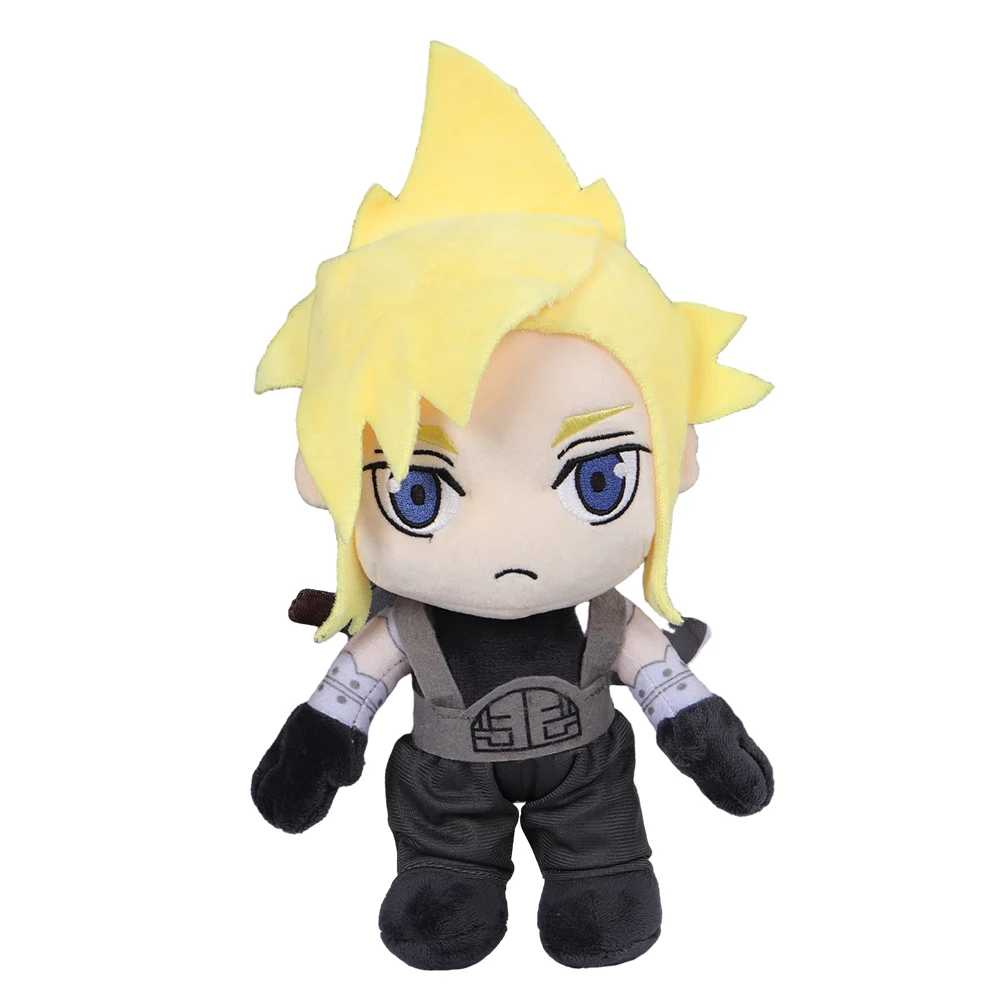 Cloud Strife Cosplay Fantasia kostium Anime lalka maskotka Final Fantasy VII Cosplay FF7 miękkie wypchana lalka prezent urodzinowy świąteczny