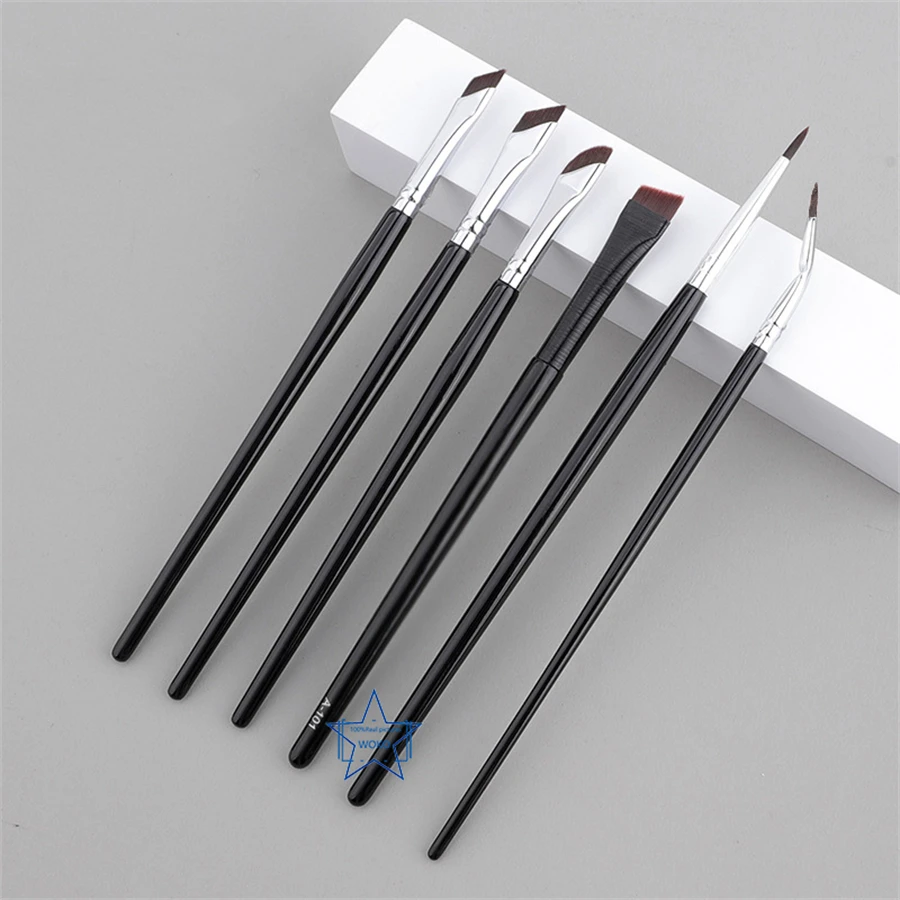 5/6 SZTUK cienkich pędzli do makijażu z eyelinerem w żelu Zestawy pędzli do eyelinera Płaski pędzel do korektora do eyelinera Szczegółowe narzędzie do makijażu