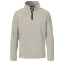 Trendy and Versatile Men's Tops Fall and Winter New Men's Fleece Sweatshirt Stand Collar Half Zipper Long Sleeves