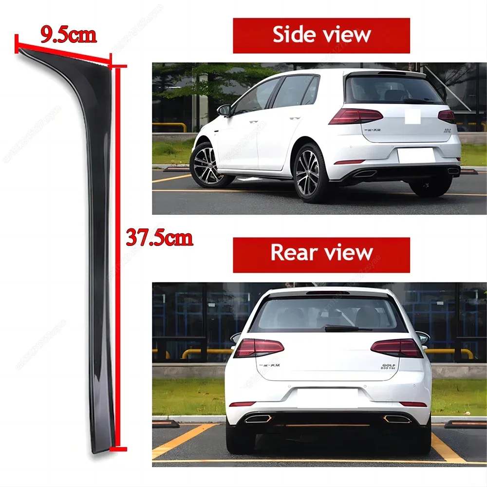 

Для VW Golf 7 7.5 MK7 MK7.5 2014-2018: Задний боковой спойлер-канард (сплиттер) на окно багажника, глянцевый черный ABS, тюнинг-комплект