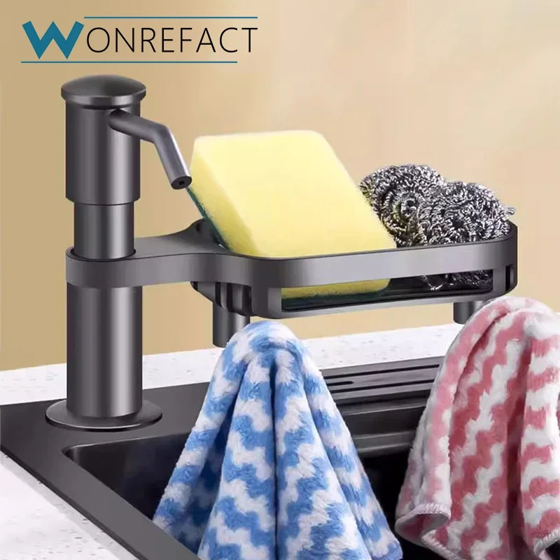 

Kitchen Sink Soap Dispenser Sink Soap Dispenser With Tray Hook Dishwashing Liquid Soap Dispenser Countertop Soap Dispenser Pumps