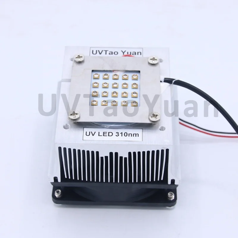 Fuerte potencia 35W 40W alta irradiación de luz 308nm 310nm 311nm UVB UVC LED COB área de luz Uv LED lámpara de curación para prueba de cultivo celular
