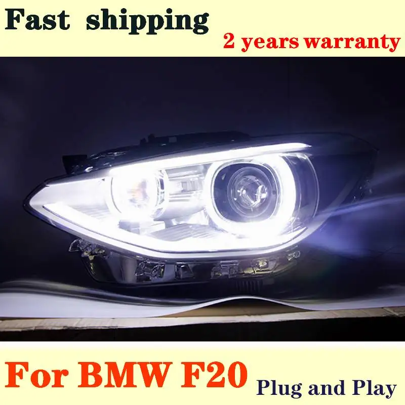 Car Styling For BMW 1 Series F20 Headlights 2012 2013 2014 2015 Double Beam Lens Projector Xenon Lamps LED Car Accessories