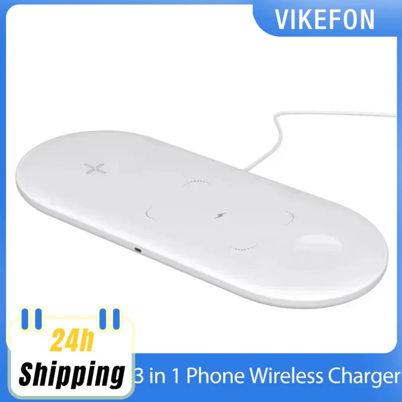 3 في 1 شاحن الهاتف اللاسلكي لوحة سطح المكتب 30 واط حامل شحن سريع آيفون 12 13 14 15 16 Samusng S22 iWatch Airpods Pro