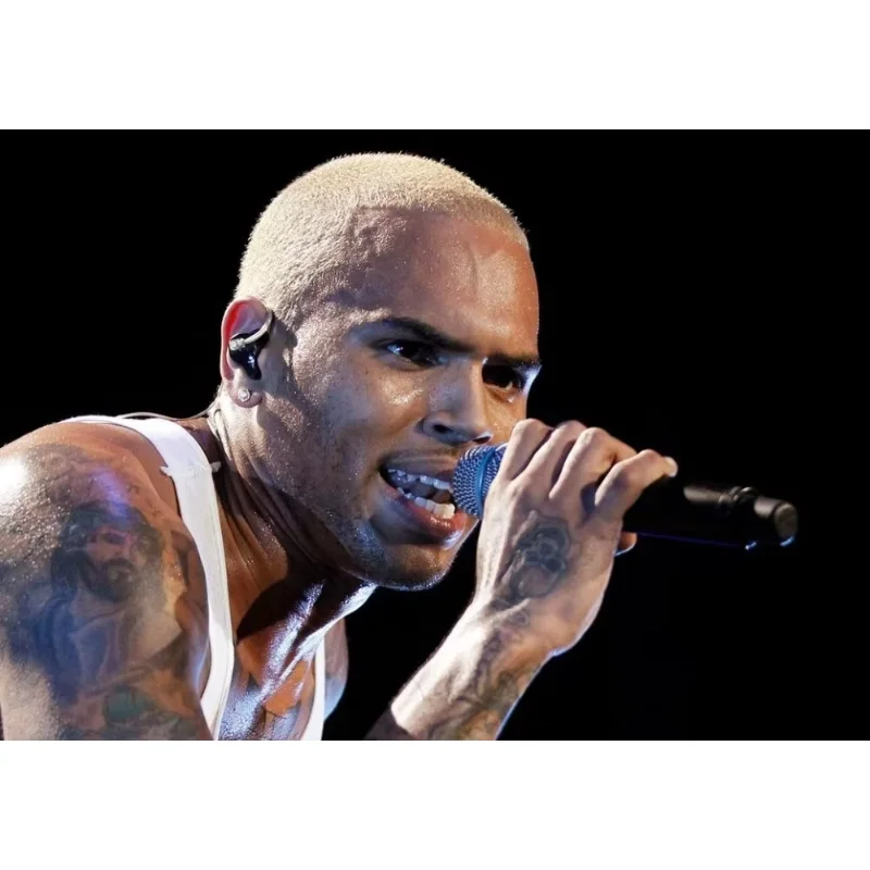 Home Decor Chris Brown Music Star 1-Silk Art Poster Wall Sicker Decoration Gift