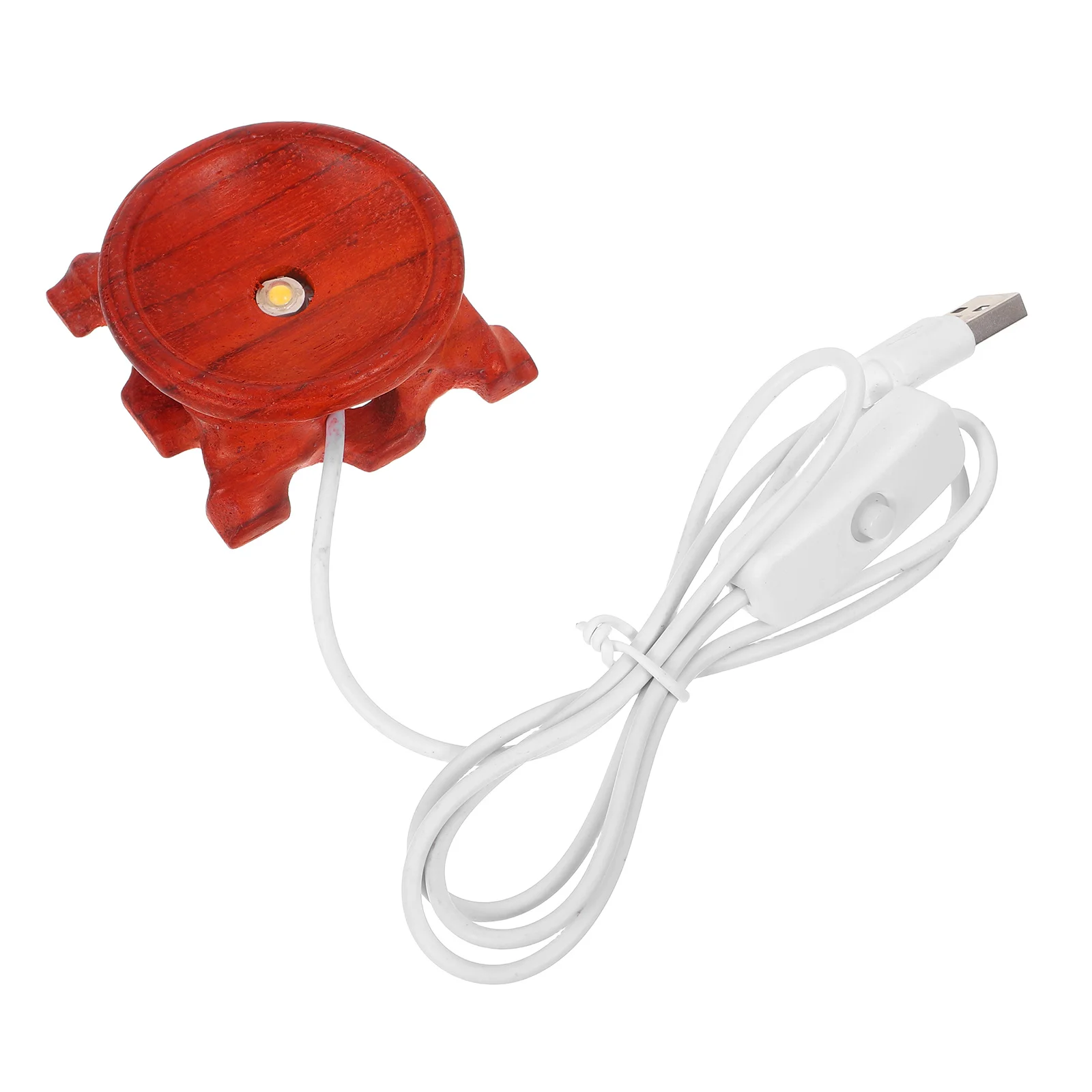 

2Pcs LED Light Base Round Wooden LED Display Base Crystal Ball Stand Warm Light Glowing Decorative Home Living Room