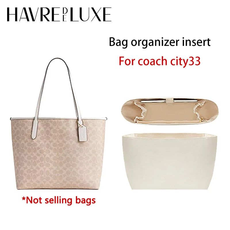 Bag Organizer Insert For Coach City33 Durable Waterproof Tote Bag Nylon Computer Storage Inner Modification Bag Accessories