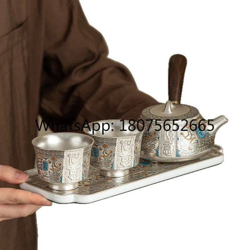 Gilt silver tea set set, light luxury, business gift for leaders and customers