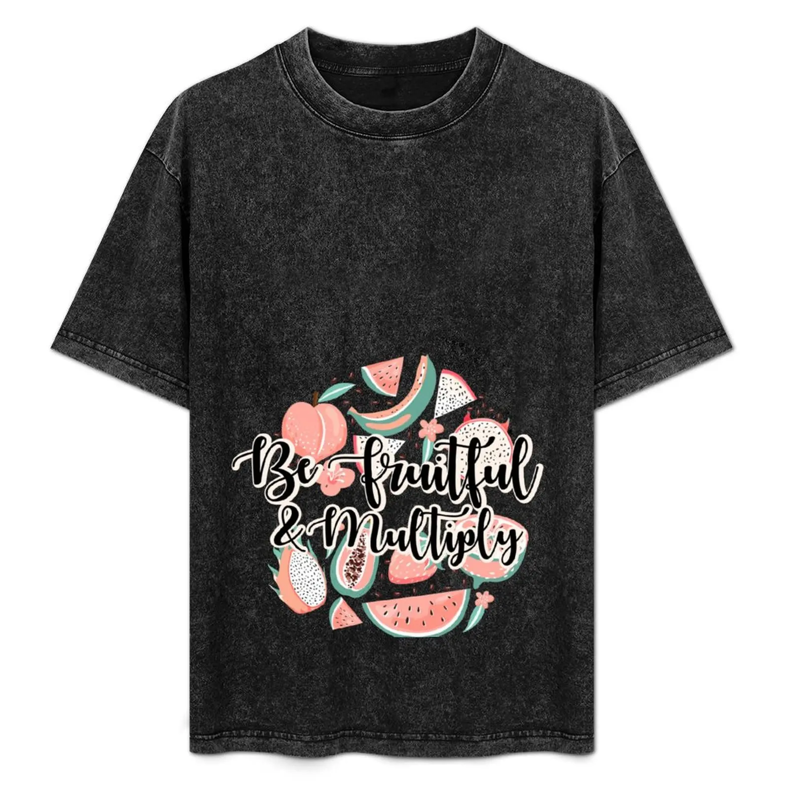 

Be Fruitful & Multiply, Pregnancy, baby shower tees T-Shirt Work Style Casual T-Shirt