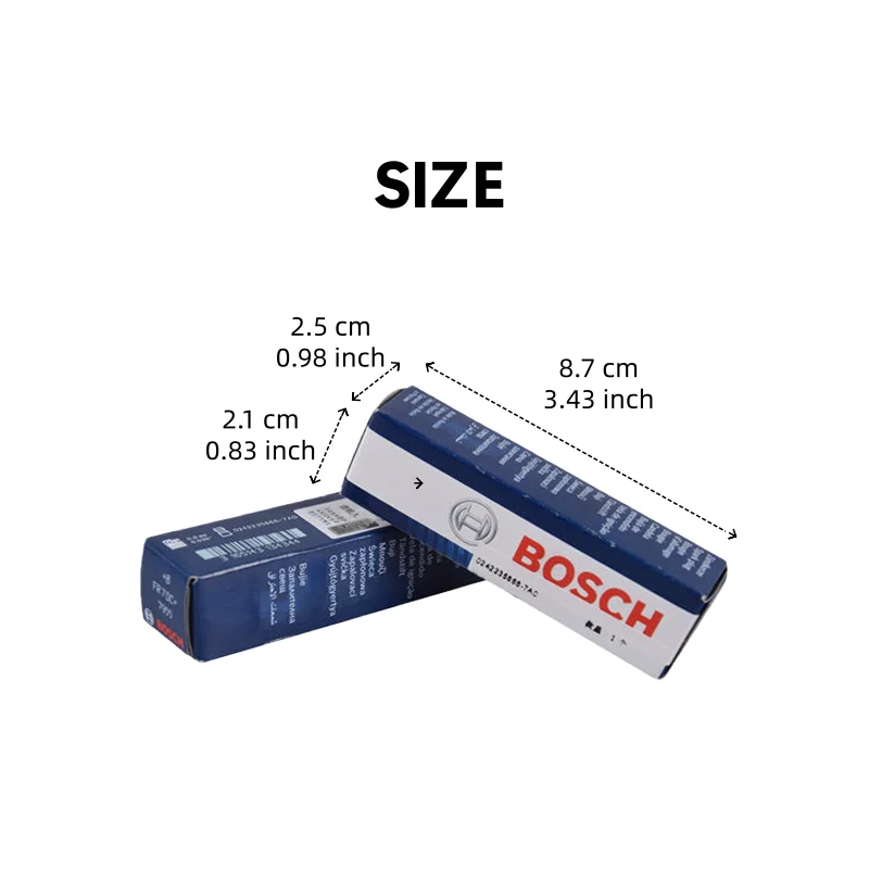 4pcs Bosch Standard Spark Plugs FR7DC+ for Kia Rio Sephia Spectra;Audi A4A6;Skoda Fabia;Toyota Corolla Yaris RAV4【OE:9091901149】