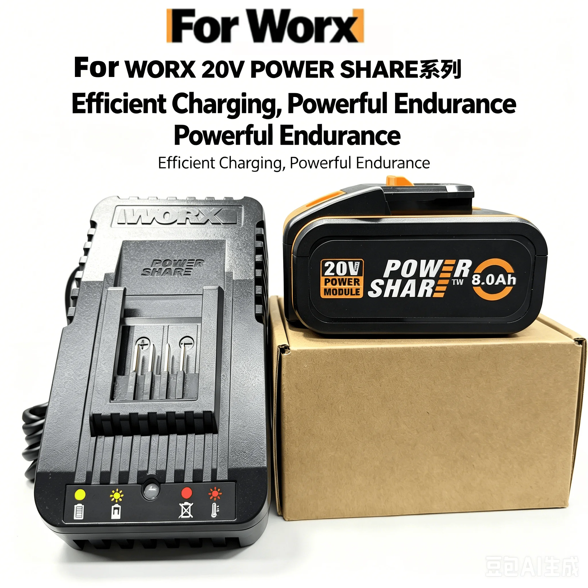 

For 20V 8000mAh Remplacement Worx 20V Batterie Lithium-ion Maximale WA3551 WA 3551,1 WA3553 WA3641 WX373 WX390 Outil De Batterie