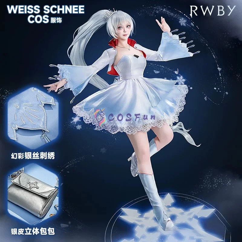 

RWBY Weiss Schnee Cosplay Costume Elegant Dress Cos Anime Party Uniform Hallowen Play Role Clothes Clothing COSFun