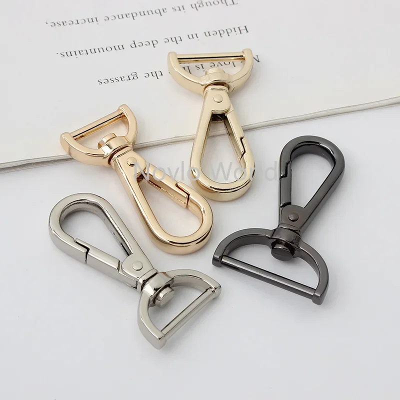 10-50pcs 4 colors 3 sizes 48*16mm 48*19mm 49*25mm metal snap hook for woman leather handbag swivel clasp chain purse hardware