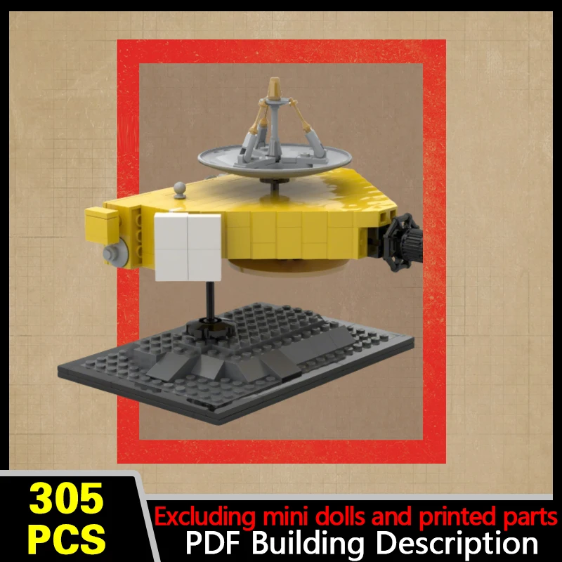 Probe With Stand And Buildingsteps Model MOC Building Bricks War Equipment Modular Technology Gifts Assemble Children Toys Suit