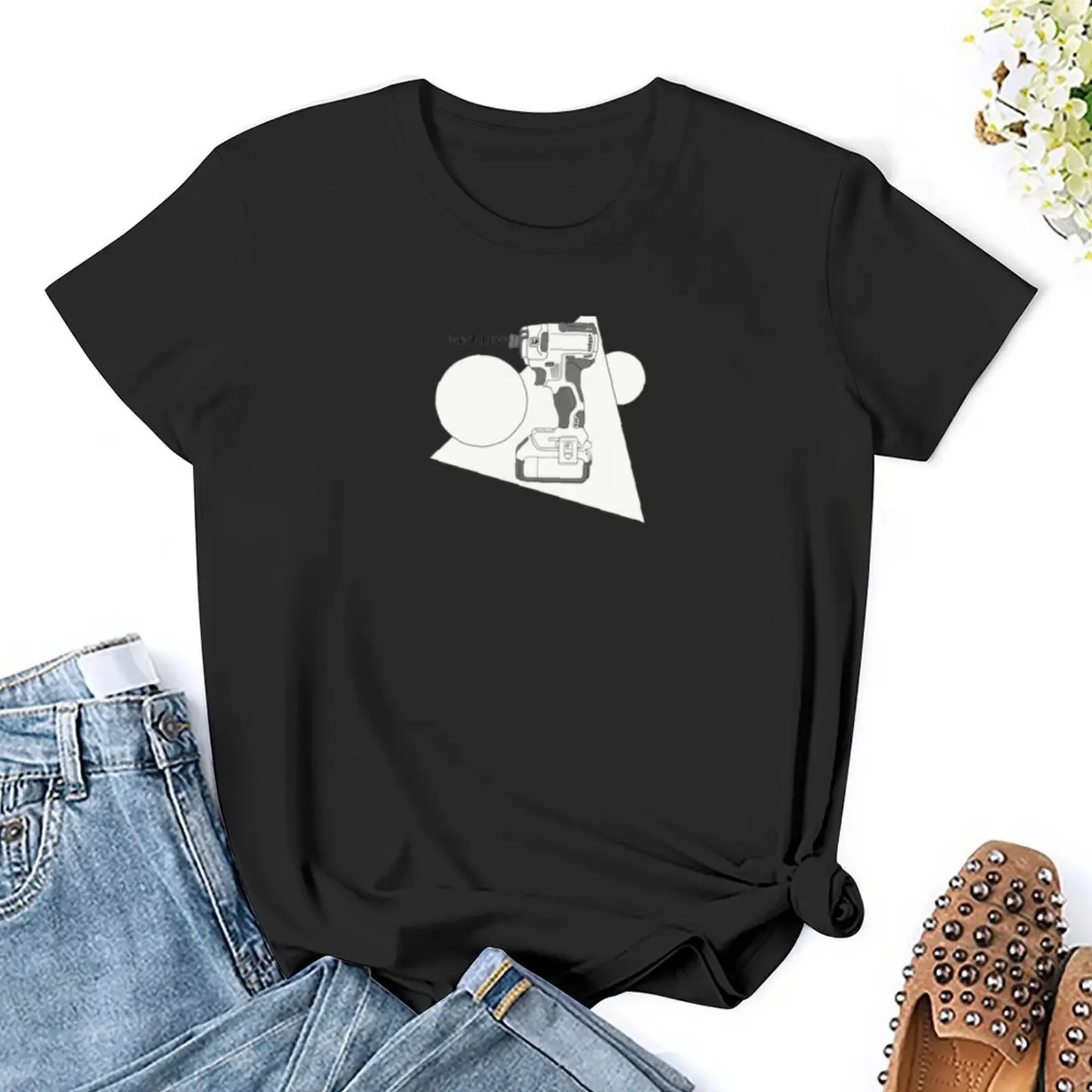 セッター Tシャツ 面白い速乾性サマートップ無地ブラック Tシャツ女性用