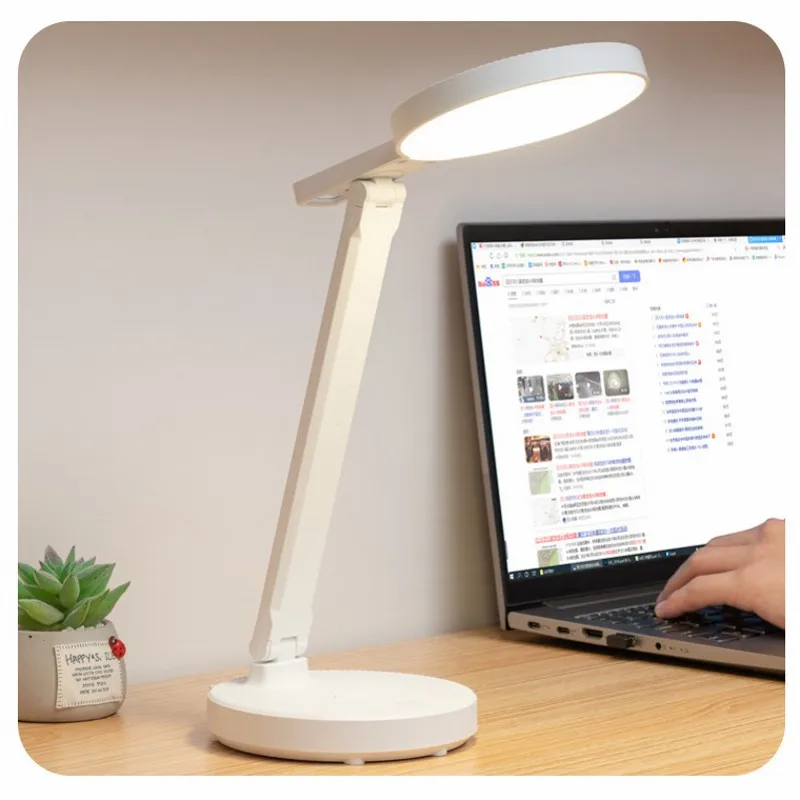 

LED Stepless Dimmable Touch Switch Foldable Table Bedside Reading Eye Protection Study Night Light USB Chargeable Table Lamp