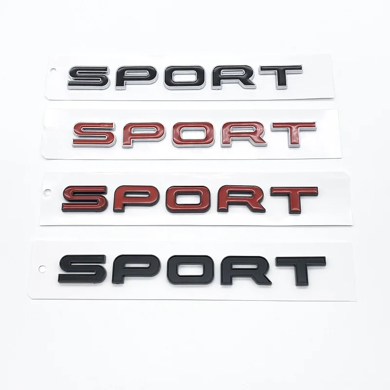 3D ABS Letters SPORT Supercharged Emblem Car Trunk Badge Stickers FOR HSE Si4 SDV6 SDV8 Car Two tone stickers