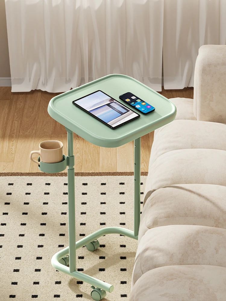 Bedside table: suitable for home liftable notebook, movable desk, simple and portable office computer, folding table