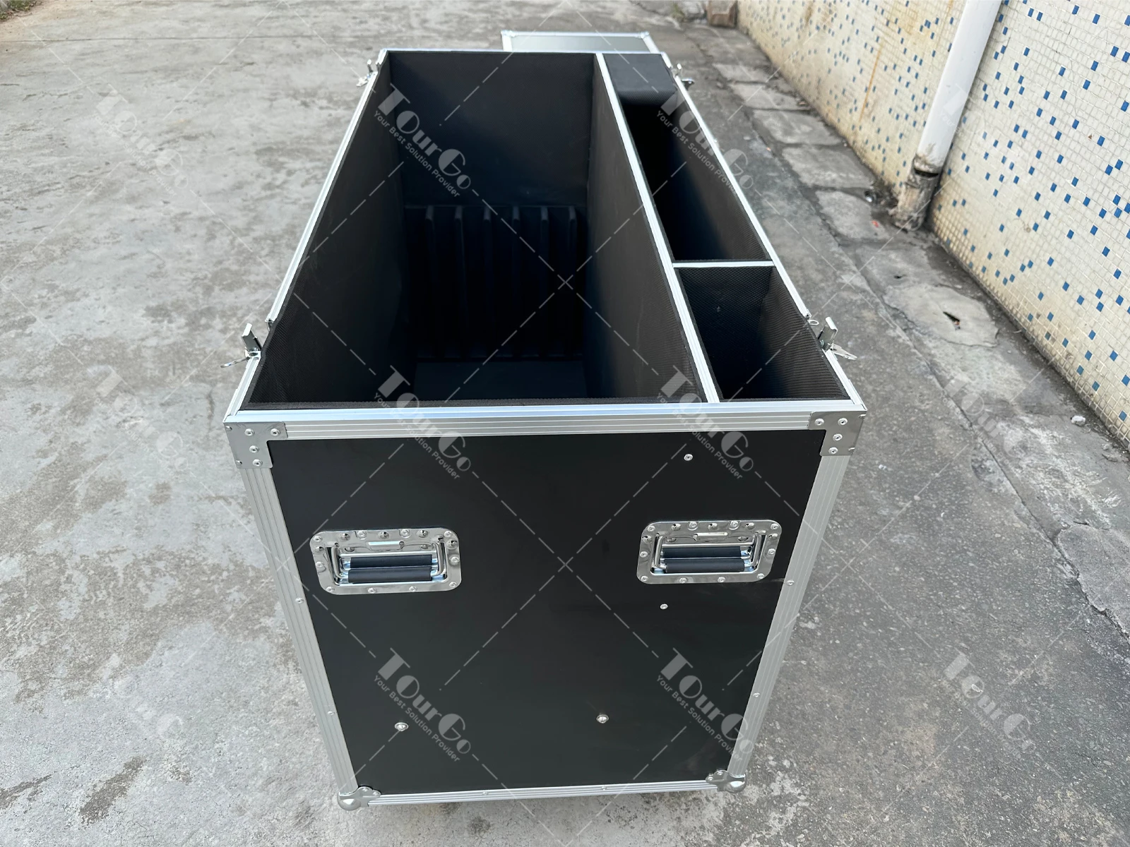 Caixa de transporte de voo para placas de palco e acessórios