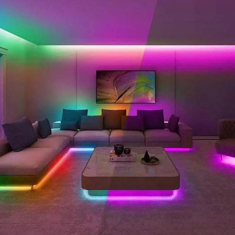 LED Light Strips With Remote Control Flexible Led Lights For Bedroom Remote Control Multicolored Lights App Control Led Light