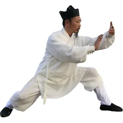 Ropa de uniforme de Tai Chi de LATERONON, ropa de artes marciales Qi Gong Wing Chun Shaolin, ropa de entrenamiento de Kung Fu, ropa de cáñamo