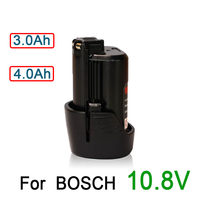 10.8V 4000mAh Li-ion Rechargeable Battery Pack Replace for BOSCH Cordless Electric Drill Screwdriver BAT411 BAT412 BAT412A
