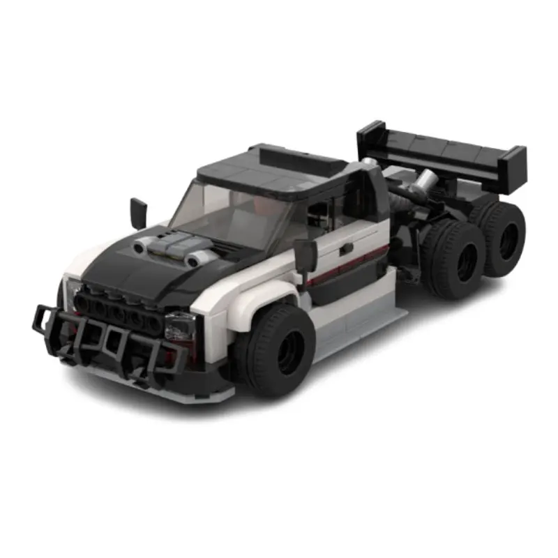 

413-piece small particle building blocks 2024 MOC speed racing car 6x6 vehicle toy gift set