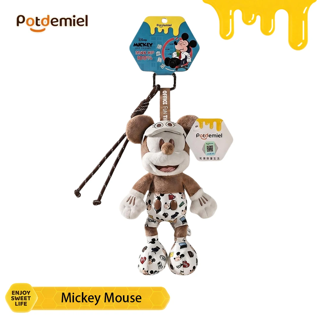 

Potdemiel Disney Mickey Mouse Plush Pendant Duffle Bag Charm Jacket Hanger Soft Fluffy Holiday Gift For Youth Cartoon Fans