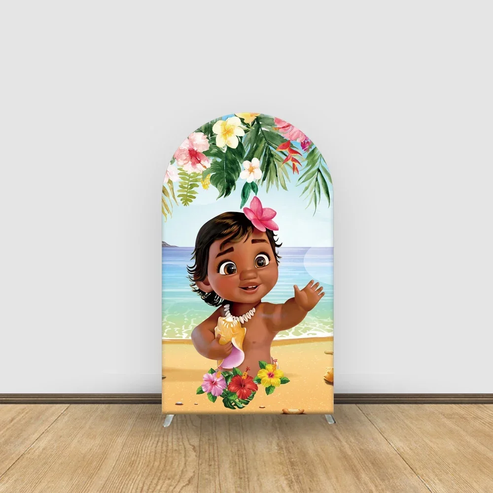 Moana Read-Along Party Theme Arch Backdrop Wall Cloth Custom Cover Kids Birthday Decoration Babyshower Supplies Photo Background