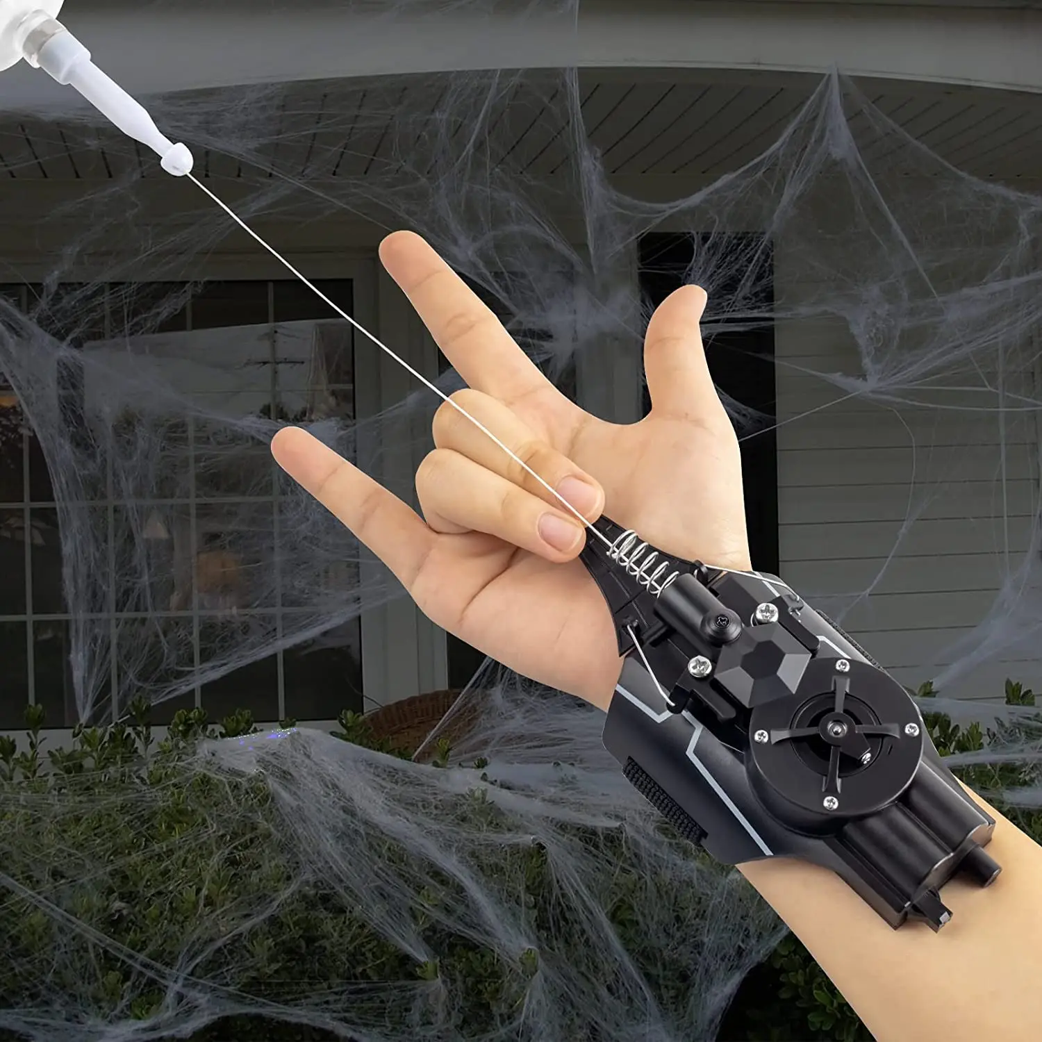 spider man Wrist Launcher Peter Parker Cosplay Props Shooting Device Toys For Children GiftsSpider Silk Launche Toy Web