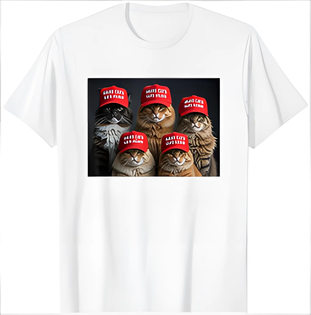 NEW,Donald Trump Make Cats Safe Again Red Hat 2024 Debate Unisex T-Shirt