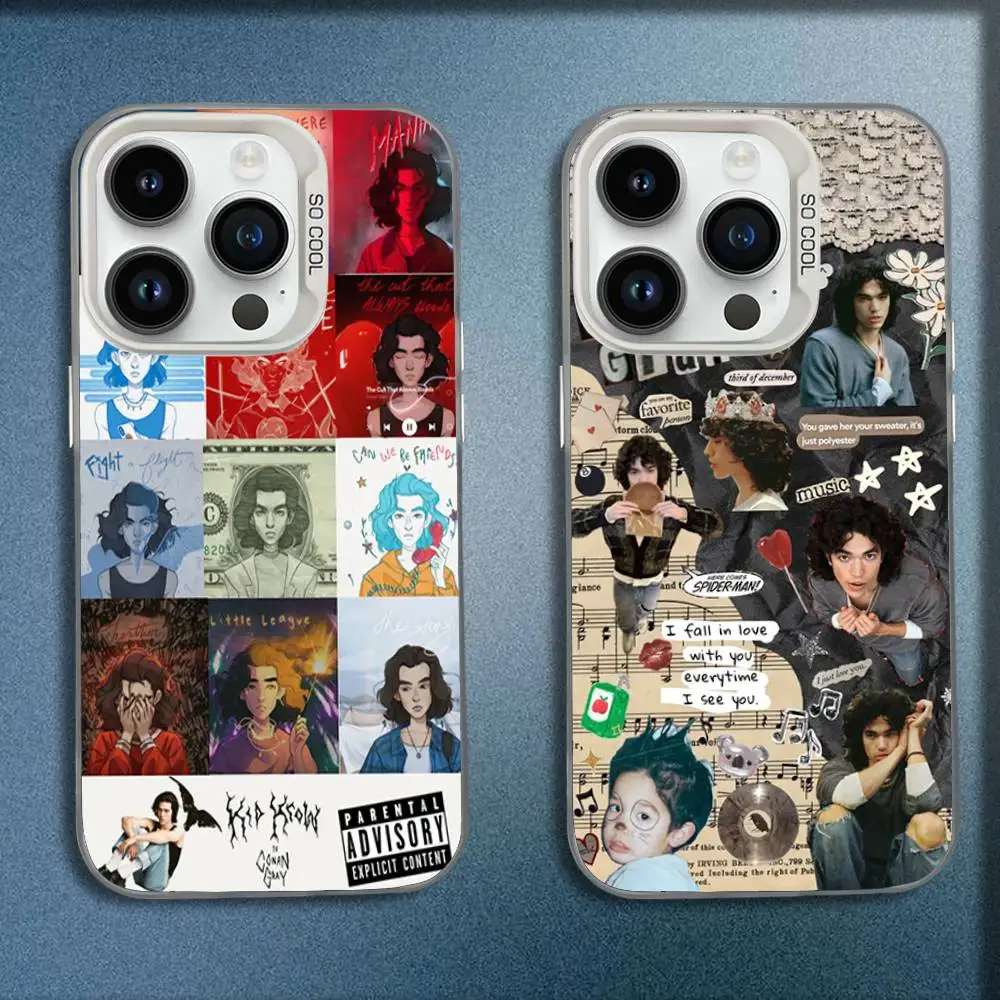 

Colllage C-Conan Gray Singer Phone Case For iPhone 16,15,14,13,12,11,Mini,Pro,E,MAX White Candy Matte Shockproof Cover