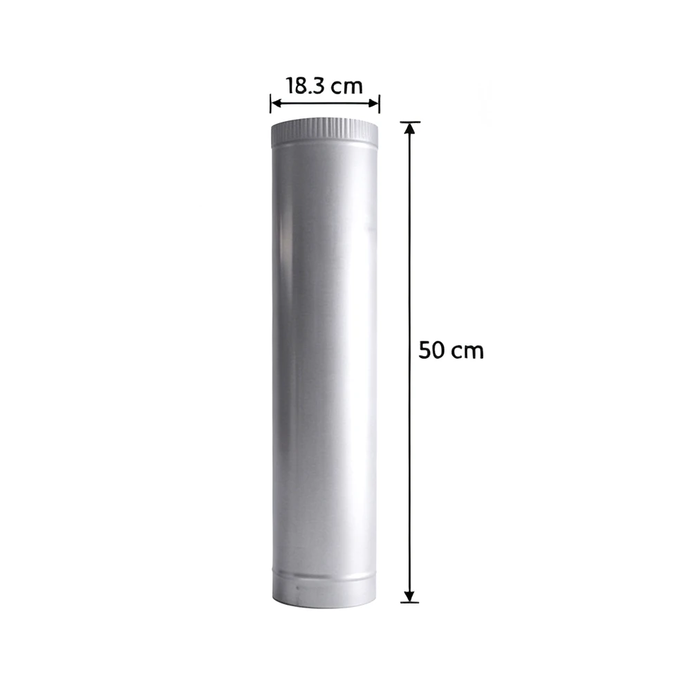 Chimney Pipe Stainless Steel 0.5m for Indoor Outdoor Heating Cooking Equipment Compatible 12.5cm to 20cm Diameters