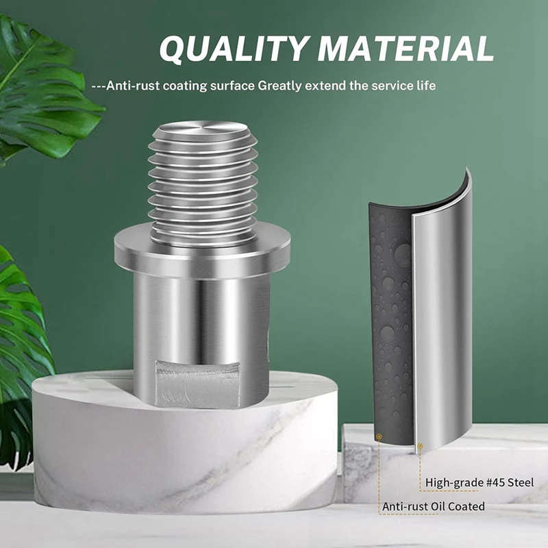 Adaptador de eixo de cabeçote de torno, converte 5/8 polegadas a 1 polegada X 8JAS