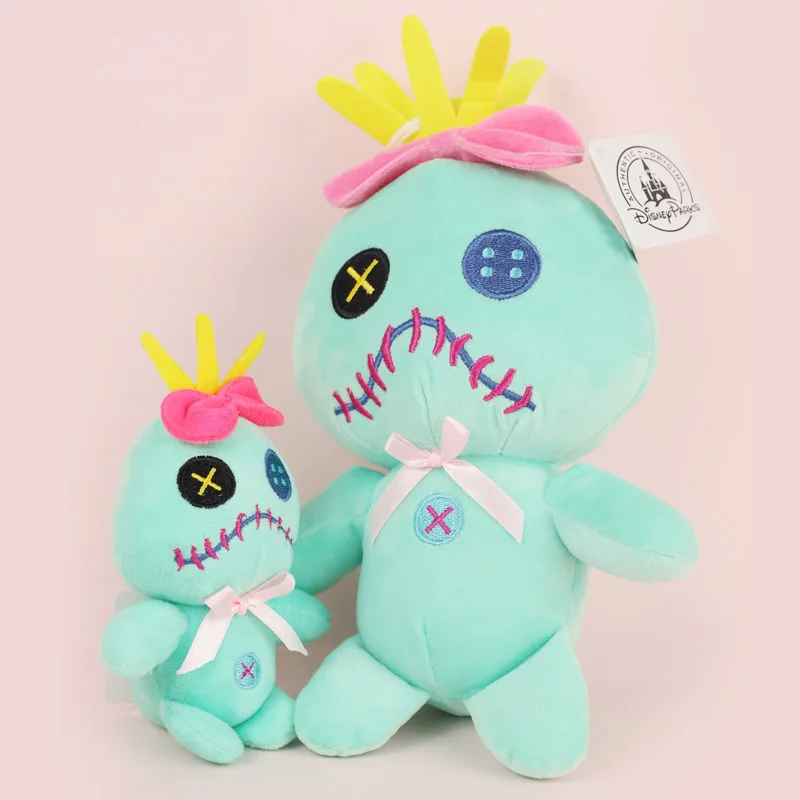 2pcs 15/22cm Scrump Soft Stuffed Toys Cute Lilo Stich Plush Dolls Kawaii Keychains For Backpacks Anime Things Xmas Birthday Gift